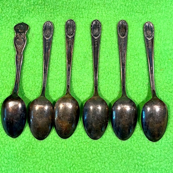 Vintage Wm Rogers President Spoons Lot of 6 (#2) - Picture 6 of 10